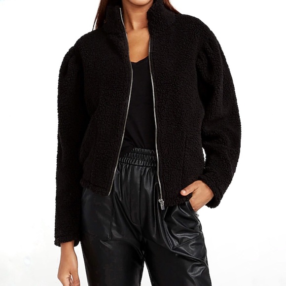 Express Sherpa Zip Up Jacket - Picture 3 of 8